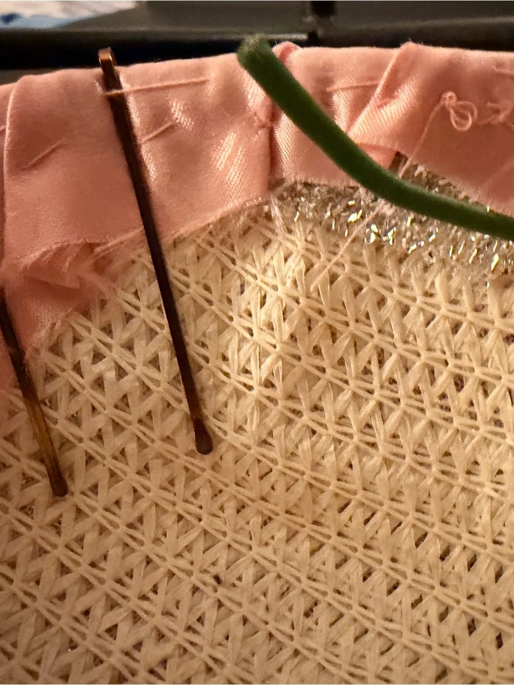 VTG 1950’s Pink Lily Fascinator Cocktail Percher Hat Hand Crafted Mid Century